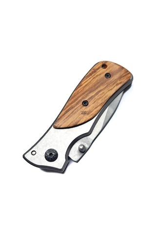 Diğer Tekinhediyelik Buck - X35 Mini Ahşap Kabze Kamp Çakı 15 cm Kahverengi