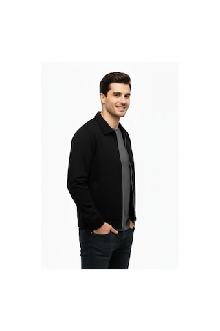 Dynamo Erkek Siyah Regular Fit Mevsimlik Süet Spor Mont8091 Bgl-st05013 Siyah