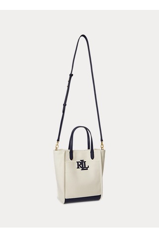Lauren Ralph Lauren Krem - Lacivert Kadın El Çantası 431982235002 Krem - Siyah