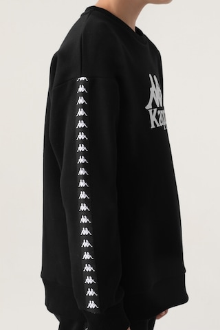 Kappa Siyah Bisiklet Yaka Kol Baskı Detay Erkek Çocuk Sweatshirt Siyah