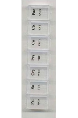 Haftalık İlaç Hap Kutusu Kabı İlaç Saklama Taşıma Kutusu Kabı