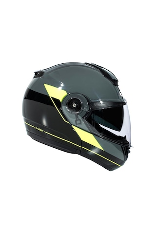 Zeus Zs-3050 Be7 Grey Fluo Yellow Çene Açılır Motosiklet Kaskı