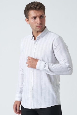 White Stone Armagh Slim Fit G2002 Pamuklu Keten Gömlek Mint-mint Mint