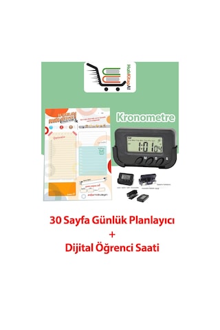 Günlük Planlayıcı 30 Sayfa+kronometre Dijital Saat Günlük Planlayıcı 30 Sayfa+kronometre Dijital Saat