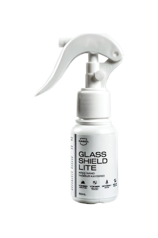Nasiol Glasshield Lite Araç Nano Yağmur Kaydırıcı Ve Su Itici Sprey-50 Ml-1 Yıl Etkili-cam Koruma