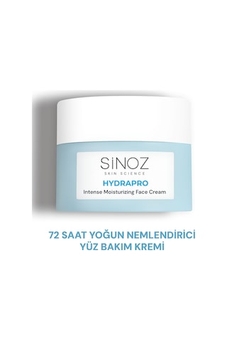 Sinoz Hydrapro Su Bazlı 72 Saat Yoğun Nemlendirici Yüz Bakım Kremi 50 ML
