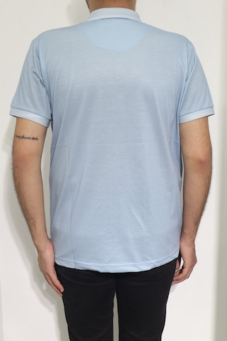 Santa Dmctekstil Erkek Dijital Baskılı Desenli Klasik Kesim Rahat Kalıp Cepsiz Polo Yaka T-shirt Mavi