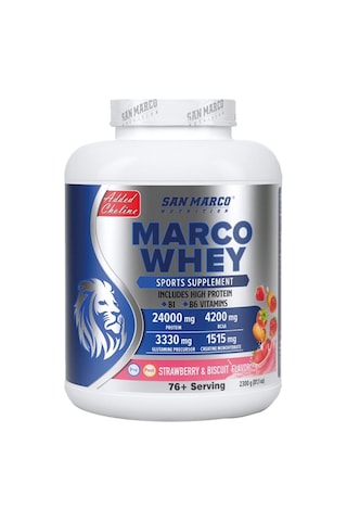 San Marco Nutrition Marco Whey Çilek Ve Bisküvi Aromalı 2300 gr