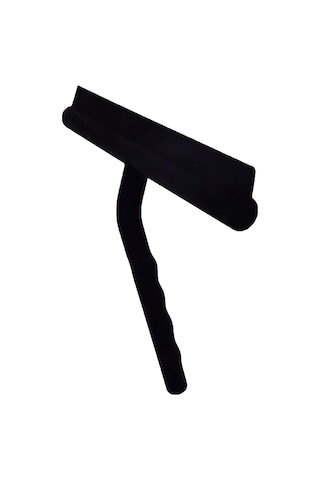 Hombey Ev & Banyo Silikon Silecek - Cam, Pencere, Duvar Temizliği - Paslanmaz, Sürtünmezdir - Siyah + Asma Kanca Siyah