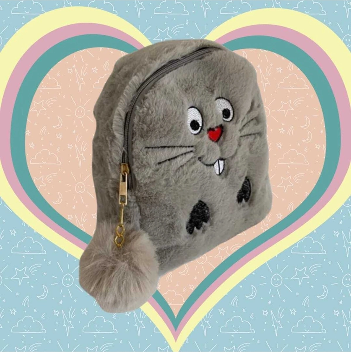 Tezzgelsin Tavşan Peluş Çocuk Sırt Çantası Çocuk Çantası Füme