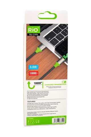 Rio 3,0a Usb-a To Type-c Kablo Dayanıklı Kablo Tasarımı Ve Hızlı Şarj Özelliği İle