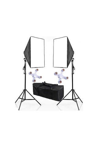 Fototek 50 x 70 CM 4 Duylu Çantalı Softbox Sürekli Işık Seti