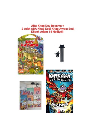 Köpek Adam 14 + Dev Boyama + Kedi Kitap Ayracı Hediyeli