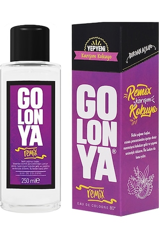 Golonya Karışım Kokulu Cam Şişe Kolonya 250 ML