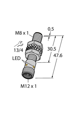 Turck 4602808 Bı2-m08-vn6x-h1341 Endüktif Sensör Artırılmış Anahtarlama Mesafesi İle