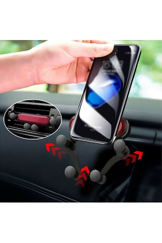 Thentech Izgaraya Takılabilen Ahtapot Her Telefona Uyumlu Telefon Tutucu Siyah