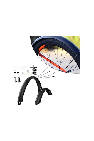 Suntek Dağ Bisikleti Çamurlukları Montaj 27.5-siyah-destek Siyah