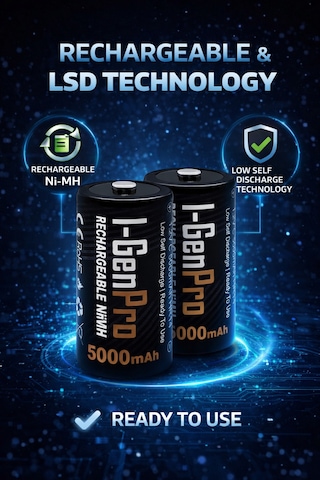 I-gen Pro Hr14 C Orta Boy 5000 Mah Şarj Edilebilir C Boy 1.2v Ni-mh Şarjlı Pil 16'lı Paket