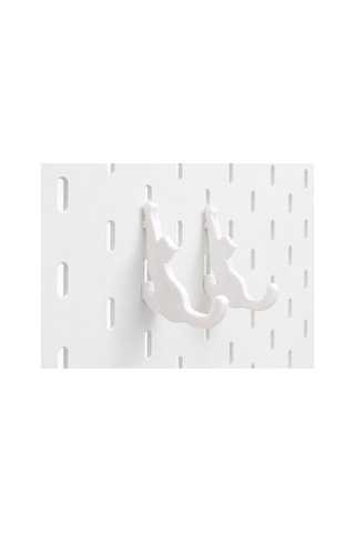 Pegboard Uyumlu Dekoratif Askı 4'lü Set Duvar Düzenleyici Kanca 3d Baskı Beyaz