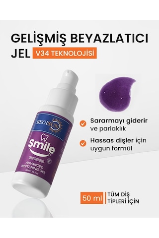 Begisun Leke Karşıtı Diş Beyazlatıcı Mor Jel 50 ML