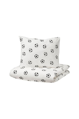 Ikea Esportslıg Tek Kişilik Nevresim Takımı 150 X 200 Cm Beyaz - Siyah