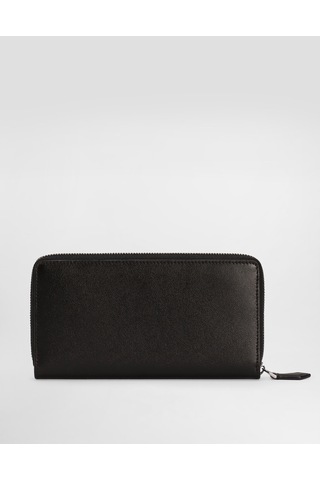 Dolce & Gabbana Zip-around Calfskin Wallet Siyah