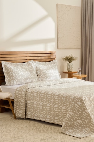 Kaşmir Home Breeze Çift Kişilik Yatak Örtüsü Takımı Gri Gri