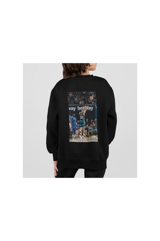 Stil X Stephen Curry Baskılı Bisiklet Yaka Çocuk Tshirt Siyah-5