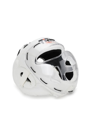Titan Sport Yüz Korumalı Boks Kaskı , Beyaz Camlı Model Çok Renkli