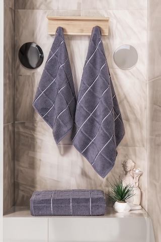 Varol Kare Micro Cotton Banyo Havlusu 90x150cm Antrasit-90x150cm Antrasit