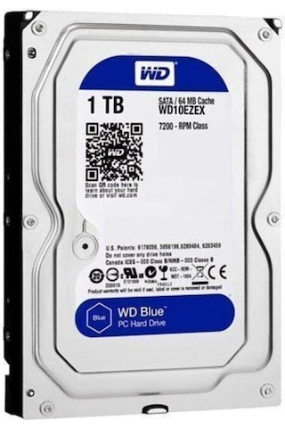 Wd10ezex 1tb Blue Sata 3.0 7200rpm 64mb 3.5'' Dahili Disk