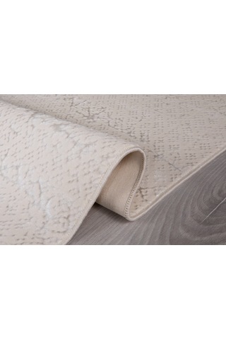 My Evilla Modern Dekoratif Star Seri Krem Açık Gri Dokuma Halı