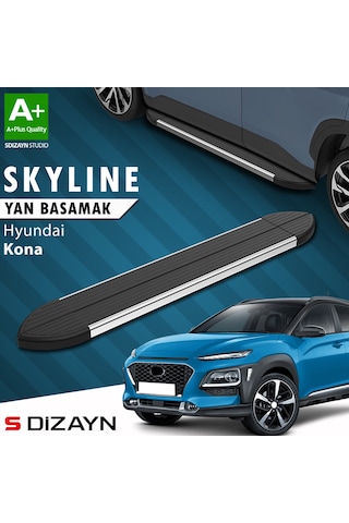 S-dizayn Hyundai Kona Skyline Krom Yan Basamak 173 Cm 2018-2023 A+ Kalite