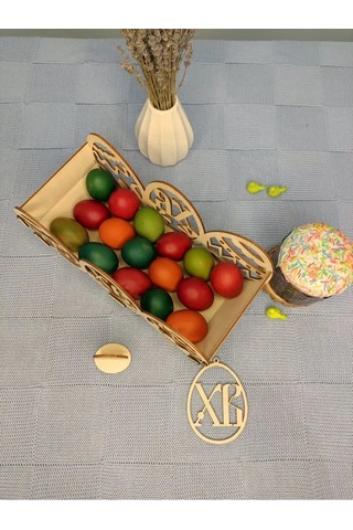 Woodiks Yol Yumurtası Standı Paskalya Sepeti 152010188 Bej