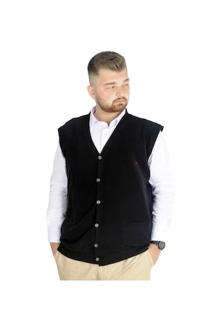 Mode Xl Büyük Beden Erkek Yelek Selanik 20545 Siyah 001