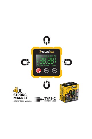 Sgs Lazer Dijital Açı Ölçer Mıknatıslı Sgs5431