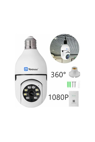 Yoosee Ev Güvenlik WIFI Panoramik Kamera Hd Ampul Uzaktan İzleme Kablosu