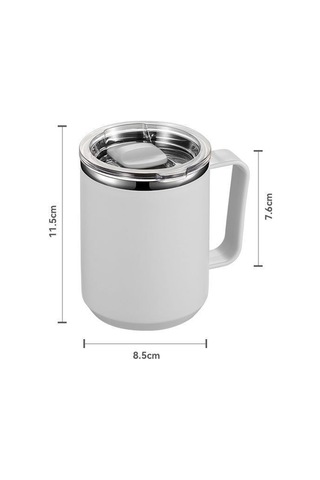 Sones 401-500ml 304 Paslanmaz Çelik Taşınabilir Kupa Kahve Kupası Kapaklı Sızdırmaz Termos İçecek Şişesi