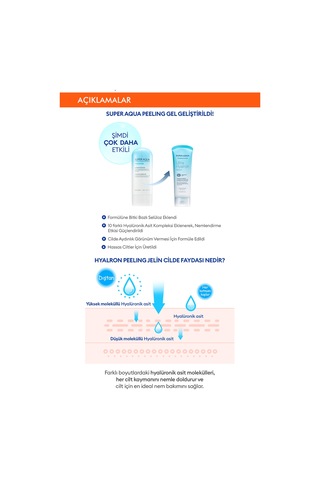 Missha Super Aqua Ultra Hyalron Peeling Gel Hyalüronik Asit İçeren Pürüzsüz Görünüm Veren Peeling 100 ML