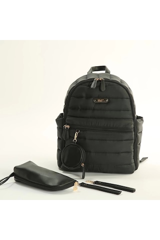 M&y Puff Anne Bebek Bakım Sırt Çantası 7335 Siyah Siyah