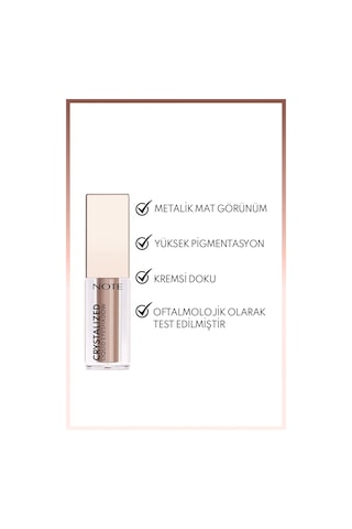 Note Cosmetique Crystalized Liquid Eyeshadow Likit Metalik Göz Farı - 10 Sand Whisper