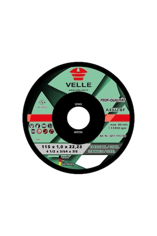 Velle 115X1 Inox Kesme  Taşı