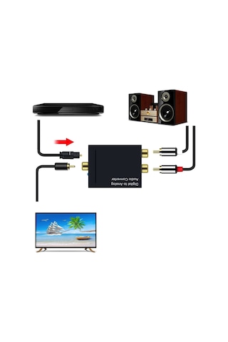 Dijital To Analog Ses Dönüştürücü Converter Optik To Analog Çevir