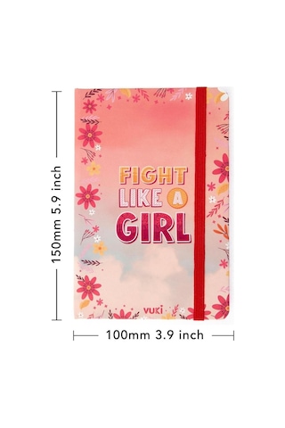 Desenli Sert Kapak Lastikli Defter A6 Karma