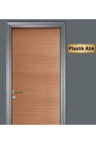 10X20 Cm Plastik Atık Yazılı Metal Yönlendirme Levhası