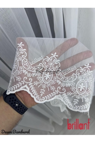 Tül Perde Brillant Marka Bamburel Desen Doğallığın Zarafetle Buluştuğu Yeni Stil Ekru