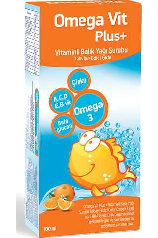 Vitamaks Omega Vit Plus+ Portakal Aromalı Takviye Edici Gıda 100 ML
