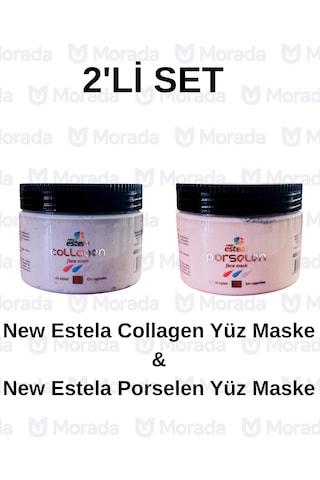 Profesyonel Yüz Maskesi Set Porselen Yüz Maskesi & Collagen Yüz Maskesi 400ml 2li Set