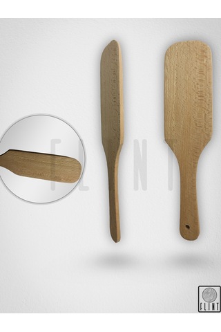 Gürgen Ağacı El Yapımı Tahta Ahşap Spatula Servis Çevirgeç 31 Cm