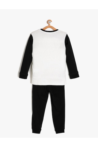 Koton Baskılı Pijama Seti Kırık Beyaz 9kkb24358ok Ekru